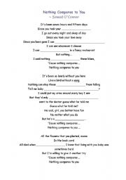 English Worksheet: Nothing compares to you (song)
