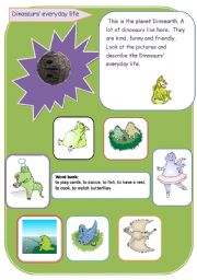 English Worksheet: Dinosaurs everyday life