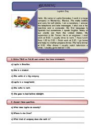 English Worksheet: Lupita