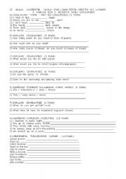 English worksheet: exam for 6. grade