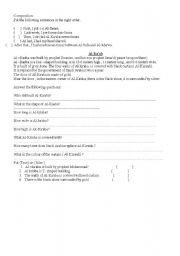 English worksheet: comprehension 