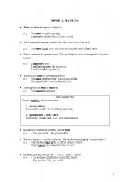 English worksheet: modal verbs