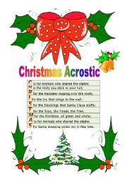 Christmas Acrostic