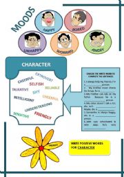 English Worksheet: DESCRIBING PEOPLE - MOOD AND CHARACTER