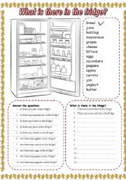 What is there in the fridge? (2) 