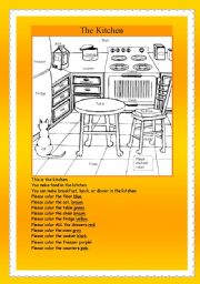 English Worksheet: The Kitchen