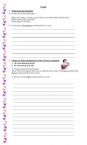 English Worksheet: Writing