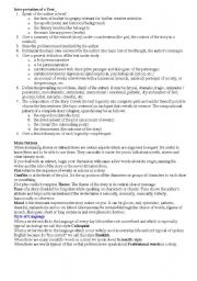 English Worksheet: Simplified plan of Text Interpretation
