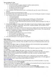 English worksheet: Simplified plan of Text Interpretation