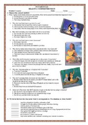 English Worksheet: POCAHONTAS 2