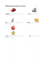 English worksheet: have got has got