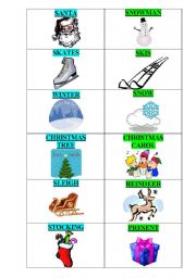 English worksheet: Christmas Miming!