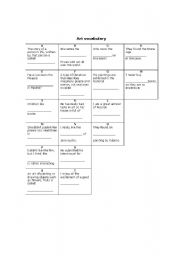 English Worksheet: Art vocabulary in alphabetical order