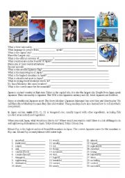 English Worksheet: Japan - story & questions