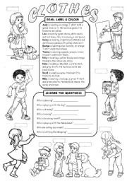 English Worksheet: Clothes 1 