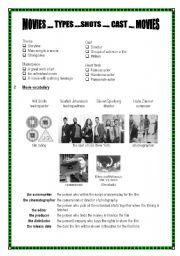 English Worksheet: Movie reviews - vocabulary - part 2 (of 2) (2 pages)