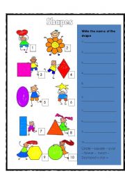 English Worksheet: Shapes