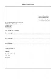 English Worksheet: Business Letter Format