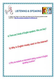English Worksheet: Integrating 4 skills (part 2)