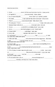English Worksheet: homonyms worksheet