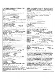 English Worksheet: revision