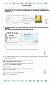 English Worksheet: Present Perfect, Future and mixed tenses