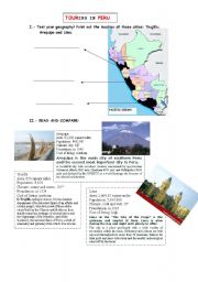 English Worksheet: TOURING IN PERU