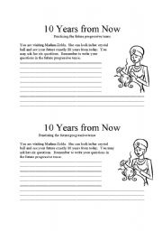 English Worksheet: Fortune Telling with the Future Progressive/Continuous