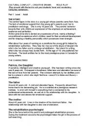 English Worksheet: CREATIVE DRAMA - A FAMILY IN CONFLICT