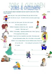 English Worksheet: JOBS & CHILDREN