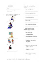 English worksheet: test