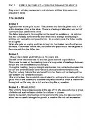 English worksheet: PART 2      A FAMILY IN CONFLICT - 