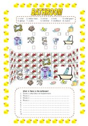 English Worksheet: BATHROOM