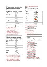 English worksheet: Present Continuous 2 Answer Key