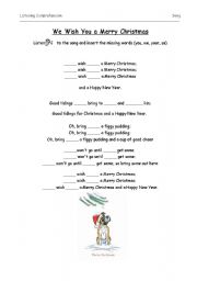 English Worksheet: We wish you a Merry Christmas