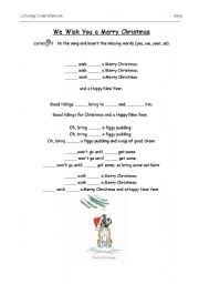 English worksheet: We wish you a Merry Christmas