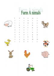 English worksheet: FARM ANIMALS