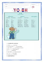 English Worksheet: To be