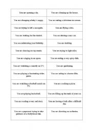 English Worksheet: present continuous: mime actions