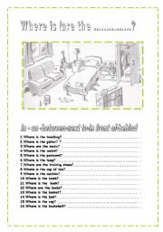 English Worksheet: Where is it?