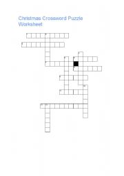 English Worksheet: Christmas Crossword