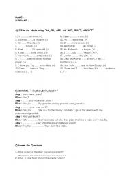 English worksheet: mixed