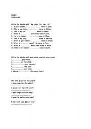 English worksheet: mixed