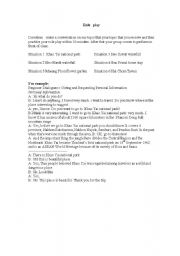 English worksheet: role play