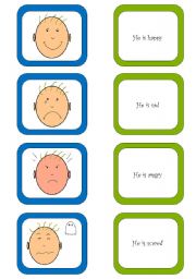 English Worksheet: Memory card game (1/2)