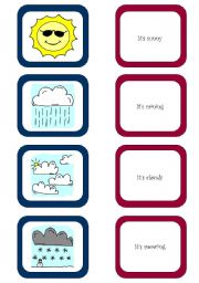 English Worksheet: Memory card game (1/2)