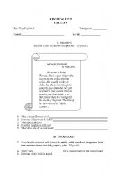 English Worksheet: FunWay 2-test for units 3-4