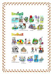 English Worksheet: Seasons 1-Spring-Summer