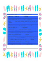 English Worksheet: must mustnt should