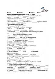 English Worksheet: 50-question elementary multiple choice exam